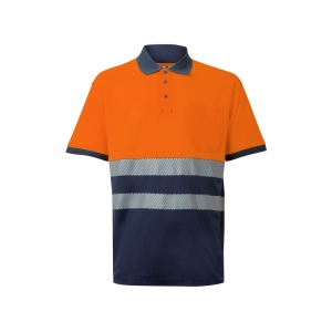 VL ACHELOUS. Polo piqué bicolore (150g/m²) à manches courtes, en coton (55%) et polyester (45%) 5