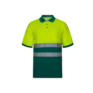 VL ACHELOUS. Polo piqué bicolore (150g/m²) à manches courtes, en coton (55%) et polyester (45%) 4