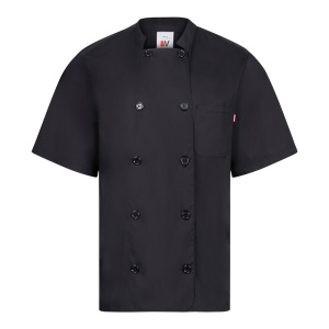 VL DURGA. Veste de cuisine à manches courtes en popeline (110g/m²), en coton (35%) et polyester (65%) 2