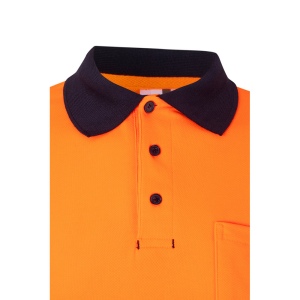 VL PLUTO LARGE. Polo piqué bicolore (150g/m²) à manches longues, en coton (55%) et polyester (45%) 21