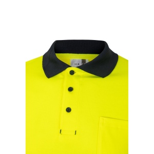 VL PLUTO LARGE. Polo piqué bicolore (150g/m²) à manches longues, en coton (55%) et polyester (45%) 9