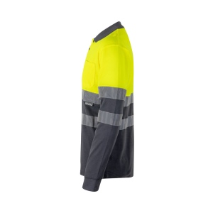 VL PLUTO LARGE. Polo piqué bicolore (150g/m²) à manches longues, en coton (55%) et polyester (45%) 11