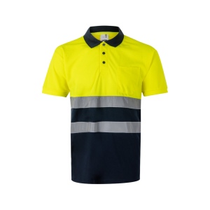 VL FORTUNA. Polo Bird-eye (140g/m²) à manches courtes, en polyester (100%) 2
