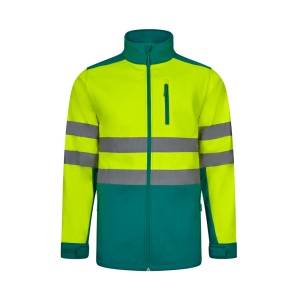 VL HESTIA LARGE. Veste soft shell bicolore (280g/m²), doublée polaire et membrane TPU, en polyester (96%) et élasthanne (4%) 4