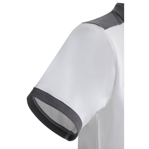 VL VELES. Polo piqué bicolore stretch (200g/m²), manches courtes, en polyester (96%) et élasthanne (4%) 15