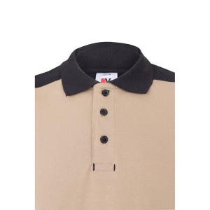 VL VELES. Polo piqué bicolore stretch (200g/m²), manches courtes, en polyester (96%) et élasthanne (4%) 23