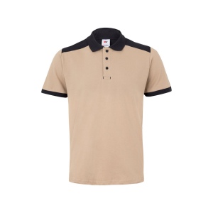 VL VELES. Polo piqué bicolore stretch (200g/m²), manches courtes, en polyester (96%) et élasthanne (4%) 5