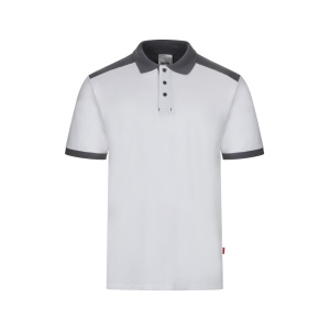 VL VELES. Polo piqué bicolore stretch (200g/m²), manches courtes, en polyester (96%) et élasthanne (4%) 3