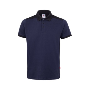 VL VELES. Polo piqué bicolore stretch (200g/m²), manches courtes, en polyester (96%) et élasthanne (4%) 2