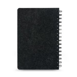 MISHIMA. Cahier A5 avec couverture semi-dure en feutrine recycléee (100% rPET) avec anneaux et pages lignées 6