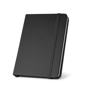 CAMPUS. Cahier A5 à couverture rigide en PU (35% recyclé) avec pages lignées 100% recyclé 2