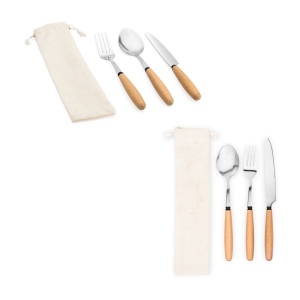 BOULUD. Set de 3 pièces en bois d'acacia