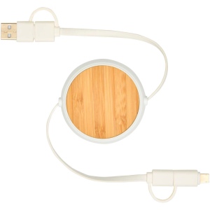 Câble rétractable 5 en 1 Chechia de 100 cm en plastique recyclé pour la synchronisation des données et la charge rapide de 45 W 5