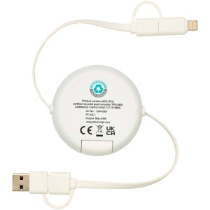 Câble rétractable 5 en 1 Chechia de 100 cm en plastique recyclé pour la synchronisation des données et la charge rapide de 45 W 9