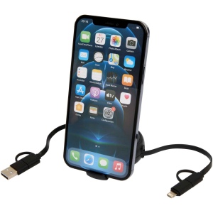 Câble rétractable 5 en 1 Alasia de 100 cm en plastique recyclé et aluminium pour la synchronisation des données et la charge rapide de 45 W 22