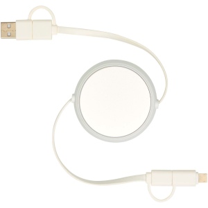 Câble rétractable 5 en 1 Alasia de 100 cm en plastique recyclé et aluminium pour la synchronisation des données et la charge rapide de 45 W 9
