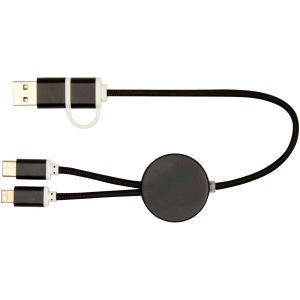 Câble 5 en 1 Alasia en aluminium et plastique recyclés de 30 cm pour la synchronisation des données et la charge rapide de 27 W 6