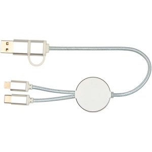 Câble 5 en 1 Alasia en aluminium et plastique recyclés de 30 cm pour la synchronisation des données et la charge rapide de 27 W 17