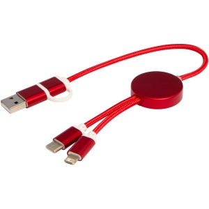 Câble 5 en 1 Alasia en aluminium et plastique recyclés de 30 cm pour la synchronisation des données et la charge rapide de 27 W 19