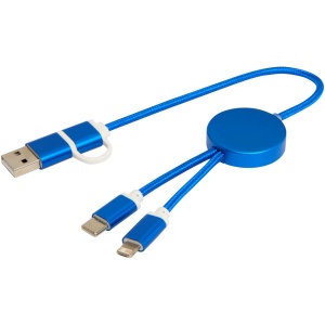 Câble 5 en 1 Alasia en aluminium et plastique recyclés de 30 cm pour la synchronisation des données et la charge rapide de 27 W 20