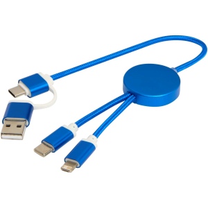 Câble 5 en 1 Alasia en aluminium et plastique recyclés de 30 cm pour la synchronisation des données et la charge rapide de 27 W 24