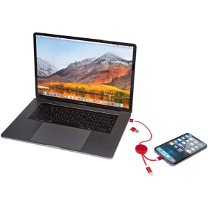 Câble 5 en 1 Alasia en aluminium et plastique recyclés de 30 cm pour la synchronisation des données et la charge rapide de 27 W 27