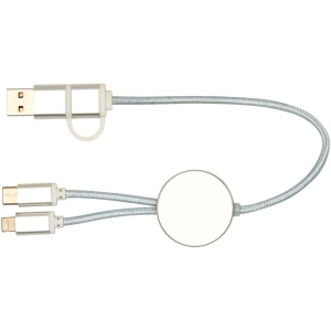 Câble 5 en 1 Alasia en aluminium et plastique recyclés de 30 cm pour la synchronisation des données et la charge rapide de 27 W 9