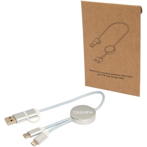 Câble 5 en 1 Alasia en aluminium et plastique recyclés de 30 cm pour la synchronisation des données et la charge rapide de 27 W 13