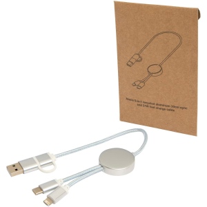 Câble 5 en 1 Alasia en aluminium et plastique recyclés de 30 cm pour la synchronisation des données et la charge rapide de 27 W 5