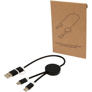 Câble 5 en 1 Alasia en aluminium et plastique recyclés de 30 cm pour la synchronisation des données et la charge rapide de 27 W 2