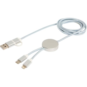 Câble 5 en 1 Alasia en aluminium et plastique recyclés de 150 cm pour la synchronisation des données et la charge rapide de 27 W 21