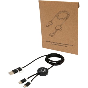 Câble 5 en 1 Alasia en aluminium et plastique recyclés de 150 cm pour la synchronisation des données et la charge rapide de 27 W 10