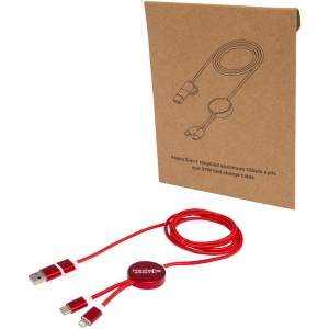 Câble 5 en 1 Alasia en aluminium et plastique recyclés de 150 cm pour la synchronisation des données et la charge rapide de 27 W 11