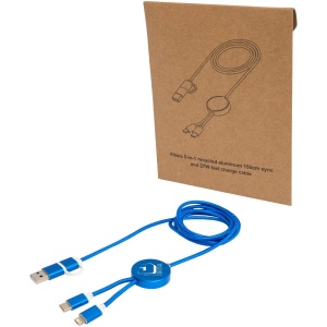 Câble 5 en 1 Alasia en aluminium et plastique recyclés de 150 cm pour la synchronisation des données et la charge rapide de 27 W 12
