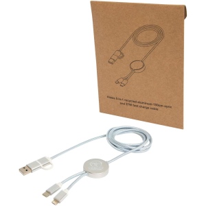 Câble 5 en 1 Alasia en aluminium et plastique recyclés de 150 cm pour la synchronisation des données et la charge rapide de 27 W 13