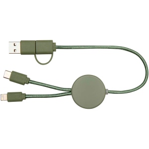 Câble 5 en 1 Citala en plastique recyclé de 30 cm pour la synchronisation des données et la charge rapide de 27 W 19