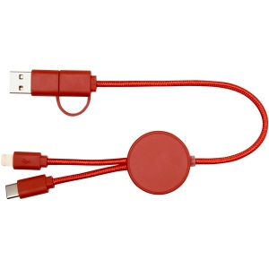 Câble 5 en 1 Citala en plastique recyclé de 30 cm pour la synchronisation des données et la charge rapide de 27 W 8