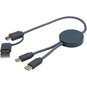 Câble 5 en 1 Citala en plastique recyclé de 30 cm pour la synchronisation des données et la charge rapide de 27 W 30