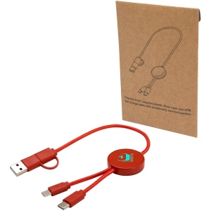 Câble 5 en 1 Citala en plastique recyclé de 30 cm pour la synchronisation des données et la charge rapide de 27 W 13