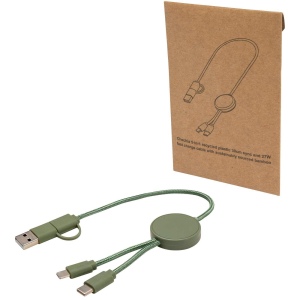 Câble 5 en 1 Citala en plastique recyclé de 30 cm pour la synchronisation des données et la charge rapide de 27 W 4