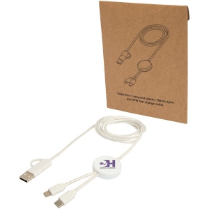 Câble 5 en 1 Citala en plastique recyclé de 150 cm pour la synchronisation des données et la charge rapide de 27 W 7