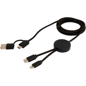Câble 5 en 1 Citala en plastique recyclé de 150 cm pour la synchronisation des données et la charge rapide de 27 W 12