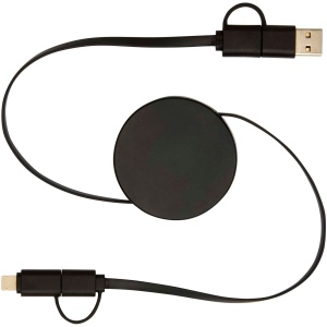 Câble rétractable 5 en 1 Citala en plastique recyclé de 90 cm pour la synchronisation des données et la charge rapide de 40 W 4