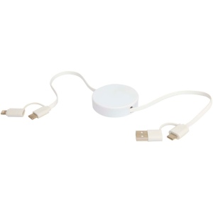 Câble rétractable 5 en 1 Citala en plastique recyclé de 90 cm pour la synchronisation des données et la charge rapide de 40 W 13