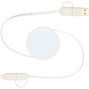 Câble rétractable 5 en 1 Citala en plastique recyclé de 90 cm pour la synchronisation des données et la charge rapide de 40 W 5