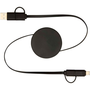 Câble rétractable 5 en 1 Citala en plastique recyclé de 90 cm pour la synchronisation des données et la charge rapide de 40 W 8