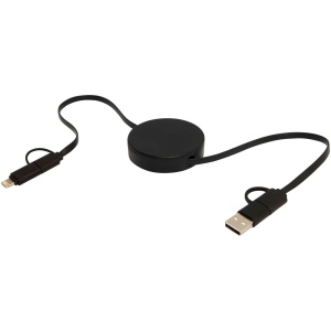 Câble rétractable 5 en 1 Citala en plastique recyclé de 90 cm pour la synchronisation des données et la charge rapide de 40 W 10
