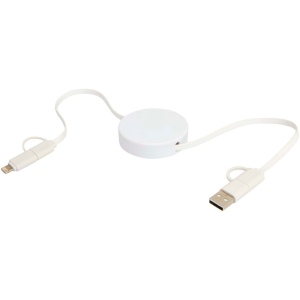 Câble rétractable 5 en 1 Citala en plastique recyclé de 90 cm pour la synchronisation des données et la charge rapide de 40 W 11