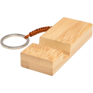 Support de téléphone en bambou Bosona avec porte-clés 5
