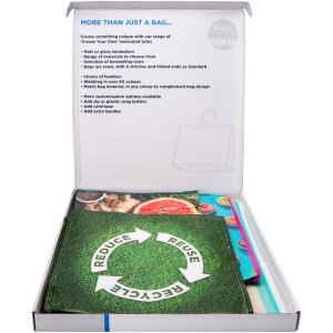 Boîte d'échantillons de sacs shopping laminés 3